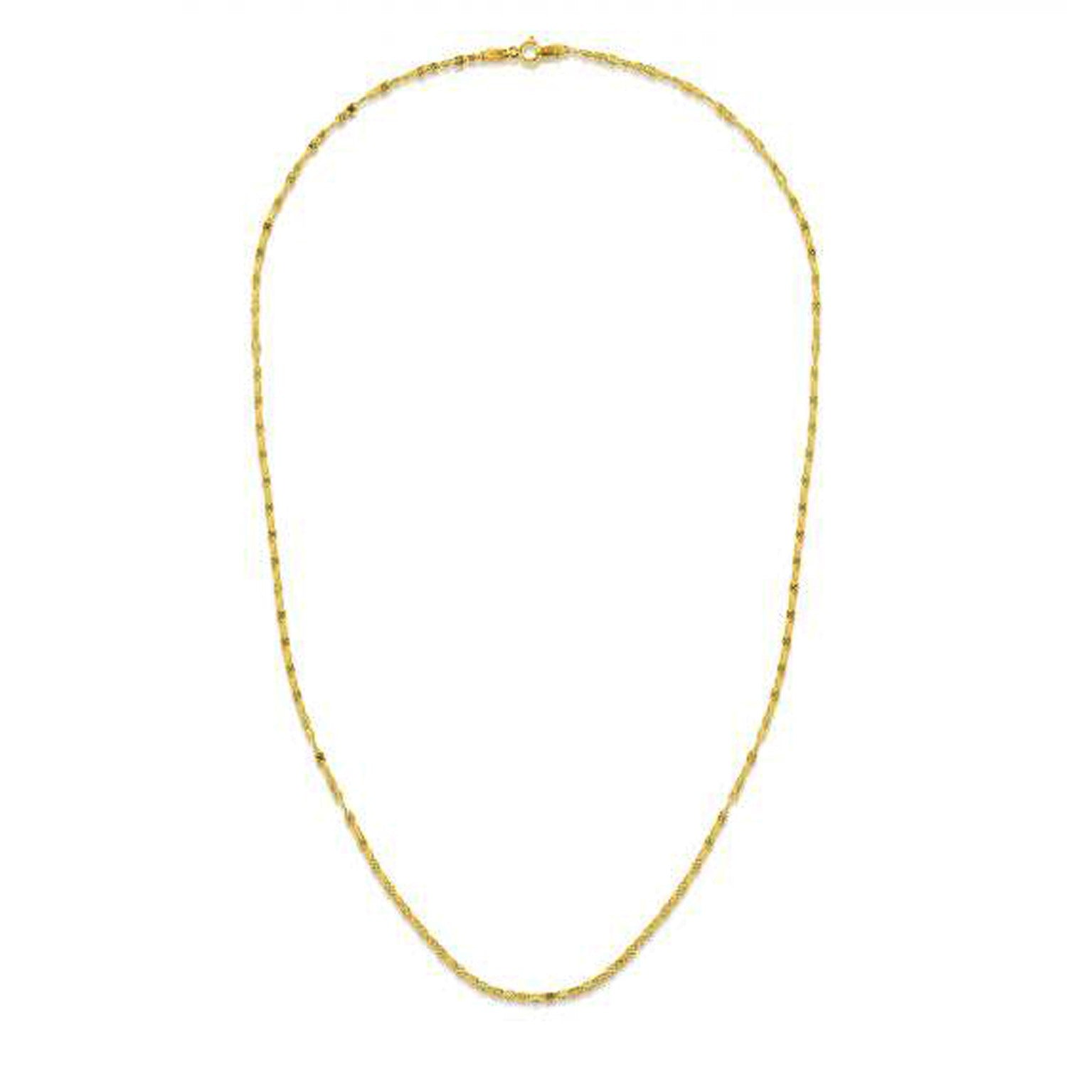 14k Yellow Gold Sparkle Valentino Chain (1.70 mm) in a sleek high-contrast midnight luxury editorial style